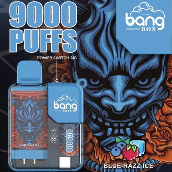 Bang Box 9000 Puffs 0% 2% 3% 5% Никотиновая перезаряжаемая светодиодная сигарета с дисплеем для сигарет Одноразовая вейп оптом - AlwaysVape - 4