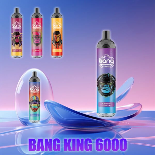 Bang King 6000 Puffs 0% 2% 3% 5% Pod jetable à la nicotine vape en gros - AlsoVape - 1