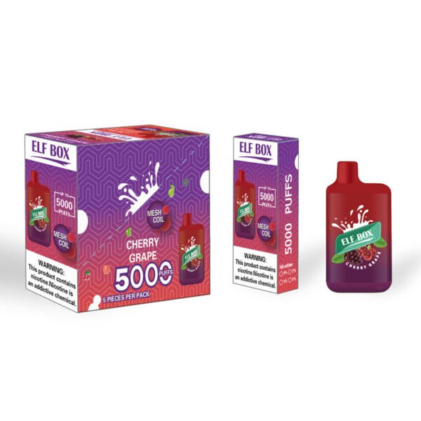 ELF BOX 5000 Puffs 0% 2% 3% 5% Nicotine Jetable Vape Authentique E Cigarette Stylo En Gros - AlsoVape - 13