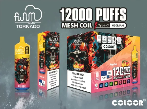 FLUUM BOX 12000 Puffs 0% 2% 3% 5% Nicotine Rechargeable Disposable Vape Pen Pods E-Cigarette Wholesale - AlsoVape - 6