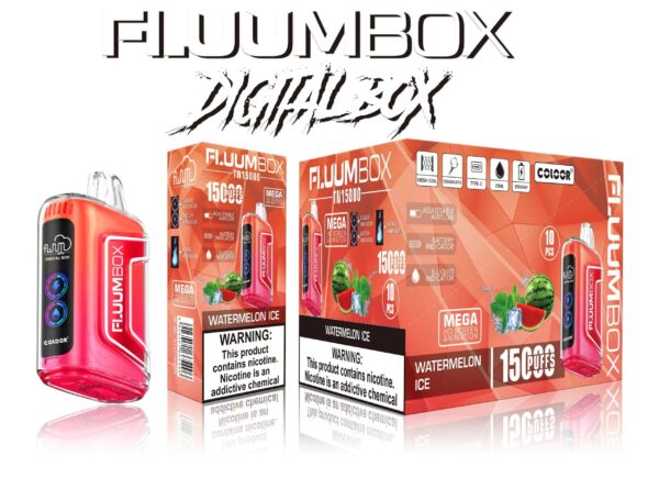 Fluum Digital Box TN 15000 Puffs 0% 2% 3% 5% Nicotina recarregável descartável Vape Pen Pods E-Cigarette atacado - AlsoVape - 7