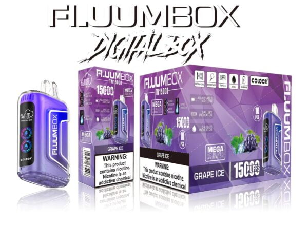 Fluum Digital Box TN 15000 Puffs 0% 2% 3% 5% Nicotina recarregável descartável Vape Pen Pods E-Cigarette atacado - AlsoVape - 5
