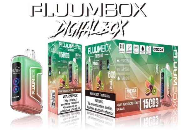 FluuM Digital Box TN 15000 Puffs 0% 2% 3% 5% Nicotina recarregável descartável Vape Pen Pods E-Cigarette atacado - AlsoVape - 10