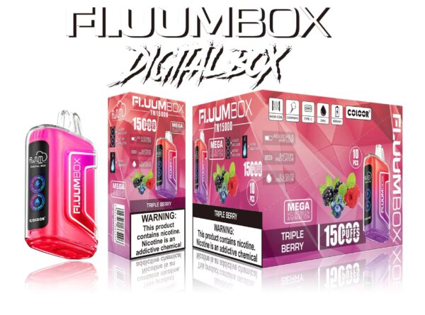 Fluum Digital Box TN 15000 Puffs 0% 2% 3% 5% Nicotina recarregável descartável Vape Pen Pods E-Cigarette atacado - AlsoVape - 9