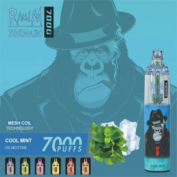 RandM Tornado 7000 Puffs 0% 2% 3% 5% Nikotinový jednorázový vape velkoobchod – AlsoVape – 2