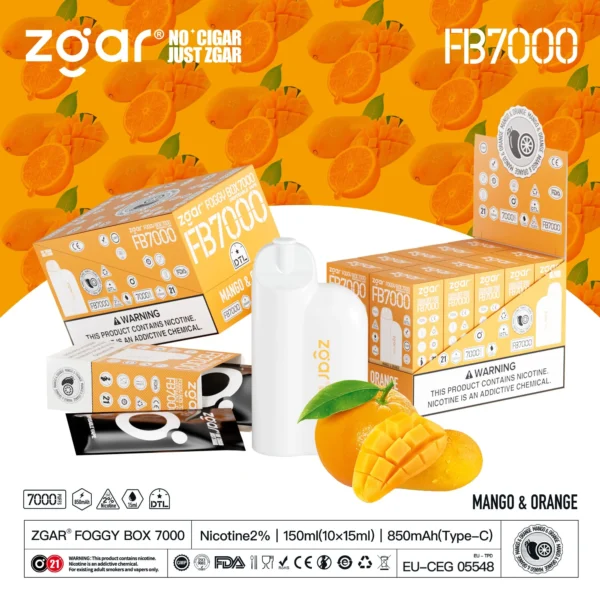 ZGAR FOGGY BOX 7000 Puffs 2% Nicotină reîncărcabilă de unică folosință Vape en-gros - AlsoVape - 20