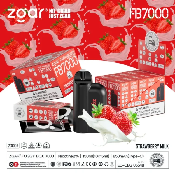 ZGAR FOGGY BOX 7000 Puffs 2% Nicotina Reîncărcabil Vape de unică folosință Comerț cu ridicata - AlsoVape - 9