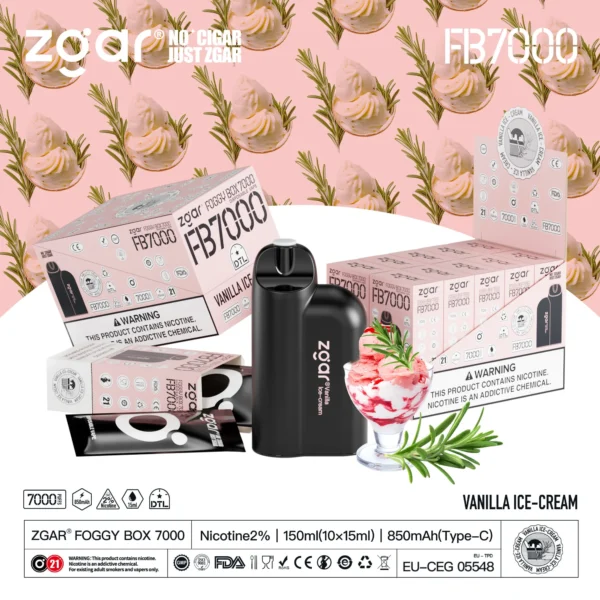 ZGAR FOGGY BOX 7000 Puffs 2% Nicotină reîncărcabilă de unică folosință Vape cu ridicata - AlsoVape - 10