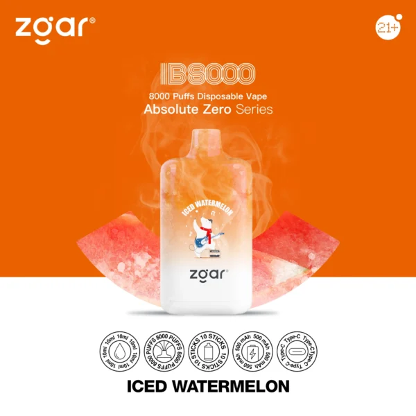 ZGAR ICE BOX 8000 Puffs 2% Nicotina Vape desechable recargable al por mayor - AlsoVape - 11