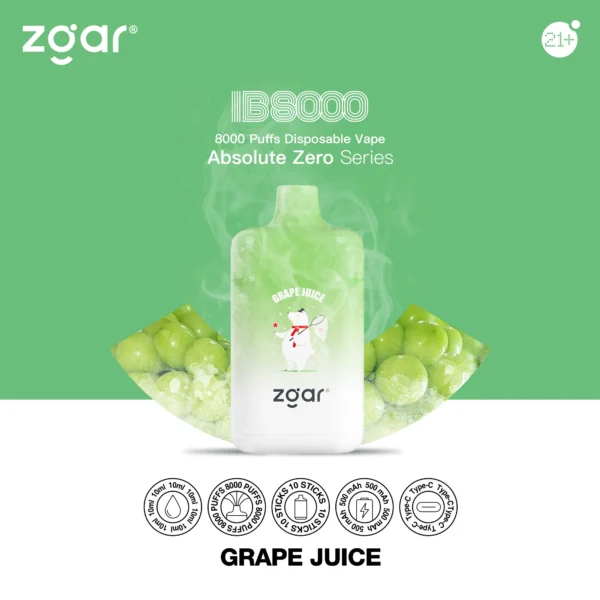 ZGAR ICE BOX 8000 Puffs 2% Nicotina Vape desechable recargable al por mayor - AlsoVape - 2