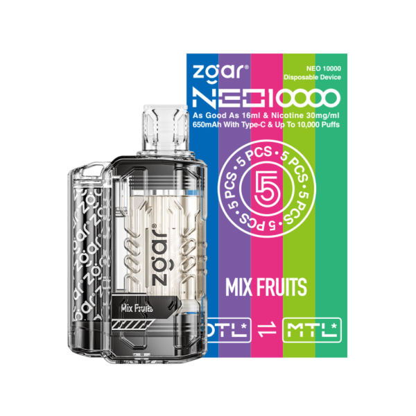 ZGAR NEO 10000 Puffs 3% Nicotina Recarregável Vape Descartável Atacado - AlsoVape - 5