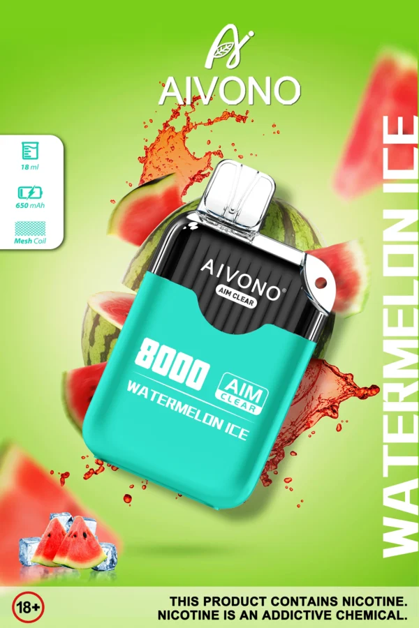 AIVONO AIM CLEAR 8000 Puffs 0% 2% 5% Vapes desechables recargables con bajo contenido de nicotina Compra a granel - AlsoVape - 8