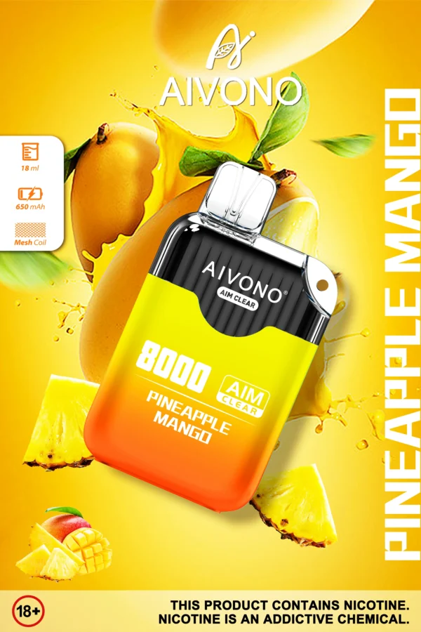 AIVONO AIM CLEAR 8000 Puffs 0% 2% 5% Vapes desechables recargables con bajo contenido de nicotina Compra a granel - AlsoVape - 4