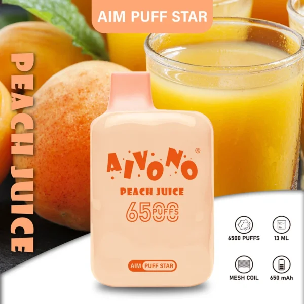 AIVONO AIM PUFFSTAR 6500 Puffs 0% 2% 5% Vapes desechables recargables con bajo contenido de nicotina Compra a granel al por mayor - AlsoVape - 11