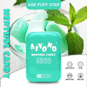 AIVONO AIM PUFFSTAR 6500 Puffs 0% 2% 5% Vapes desechables recargables con bajo contenido de nicotina Compra a granel al por mayor - AlsoVape - 13
