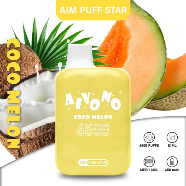 AIVONO AIM PUFFSTAR 6500 Puffs 0% 2% 5% Vapes desechables recargables con bajo contenido de nicotina Compra a granel - AlsoVape - 6
