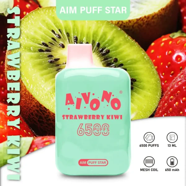 AIVONO AIM PUFFSTAR 6500 Puffs 0% 2% 5% Vapes desechables recargables con bajo contenido de nicotina Compra a granel - AlsoVape - 7