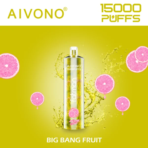 AIVONO FATMAN 15000 Puffs 0% 2% 3% 5% Перезаряжаемые одноразовые ручки для вейпов с низким содержанием никотина, оптовая покупка оптом - AlwaysVape - 4