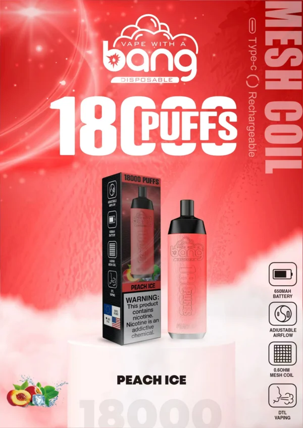Bang Crown Bar 18000 Puff-uri 0% 2% 3% 5% Nivel scăzut de nicotină, reîncărcabil, de unică folosință, stilou de vaporizator în vrac Cumpărați cu ridicata - AlsoVape - 2