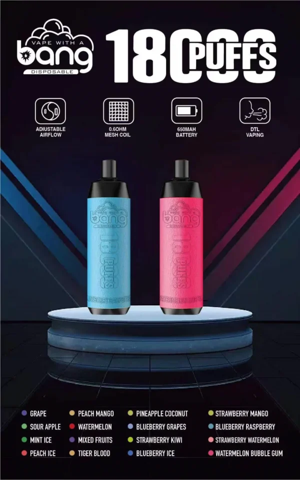 Bang Crown Bar 18000 de pufături 0% 2% 3% 5% Stilo vape reîncărcabil de unică folosință cu conținut scăzut de nicotină Vrac Cumpărați cu ridicata - AlsoVape - 1