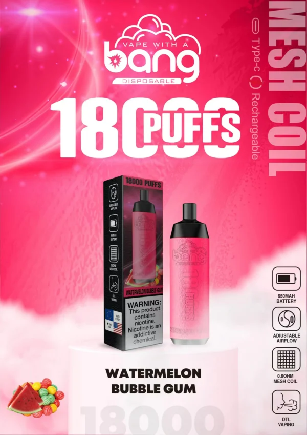 Bang Crown Bar 18000 de pufături 0% 2% 3% 5% Stilo vape reîncărcabil de unică folosință cu conținut scăzut de nicotină Vrac Cumpărați cu ridicata - AlsoVape - 14