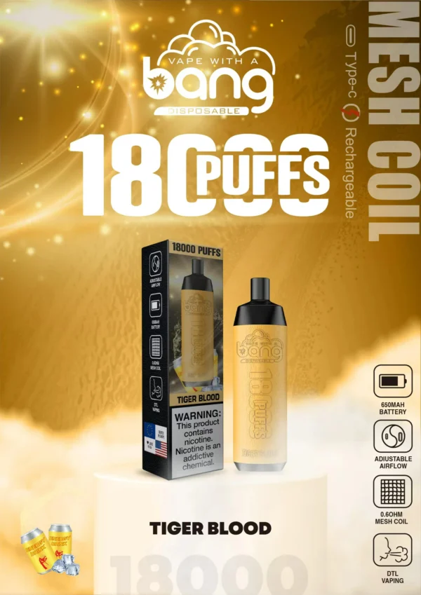 Bang Crown Bar 18000 de pufături 0% 2% 3% 5% Stilo vape reîncărcabil de unică folosință cu conținut scăzut de nicotină Vrac Cumpărați cu ridicata - AlsoVape - 13