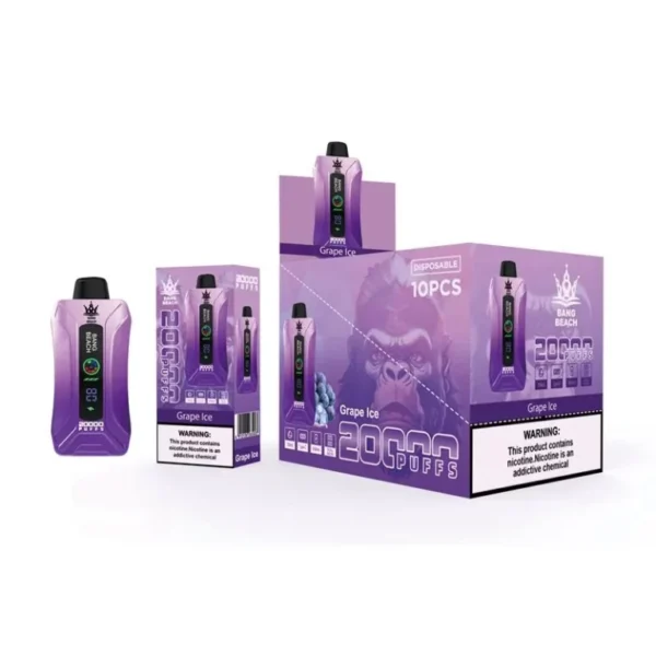 Bang Beach 20000 Puffs 0% 2% 3% 5% Alacsony nikotin tartalmú, újratölthető, eldobható Vapes Pen Tömeges vásárlás Nagyker - AlsoVape - 7