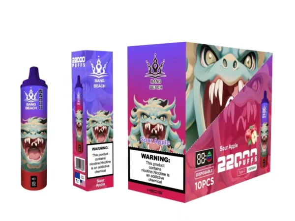 Bang Beach 22000 Puffs 0% 2% 3% 5% Dobíjecí jednorázové pero s nízkým obsahem nikotinu ve velkém Koupit velkoobchodní prodej jednorázového vape pera – takéVape – 4