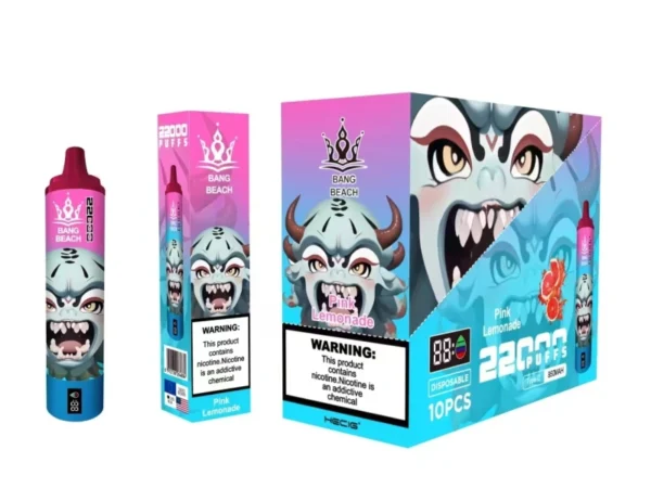 Bang Beach 22000 Puffs 0% 2% 3% 5% Dobíjecí jednorázové pero s nízkým obsahem nikotinu ve velkém Koupit velkoobchodní prodej jednorázového vape pera – takéVape – 6