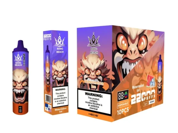 Bang Beach 22000 Puffs 0% 2% 3% 5% Dobíjecí jednorázové pero s nízkým obsahem nikotinu ve velkém Koupit velkoobchodní prodej jednorázového vape pera – takéVape – 2