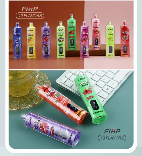 FIHP Shisha Hookah 15000 Pro Puffs 6mg Nivel scăzut de nicotină Reîncărcabil Vapes Pen vrac Cumpărați cu ridicata - AlsoVape - 13