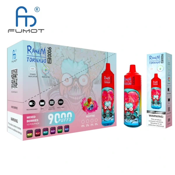 RandM Tornado 9000 PRO Puffs 0% 2% 3% 5% Nízký obsah nikotinu hromadně Koupit dobíjecí jednorázové vapy velkoobchodně – AlsoVape – 3