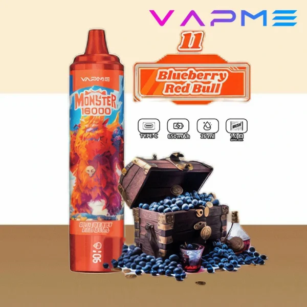 Vapme Monster 16000 Puffs 2% 5% Nikotinové dobíjecí jednorázové vapes Hromadný nákup velkoobchod – AlsoVape – 4