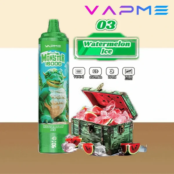 Vapme Monster 16000 Puffs 2% 5% Nikotinové dobíjecí jednorázové vapes Hromadný nákup velkoobchod – AlsoVape – 6