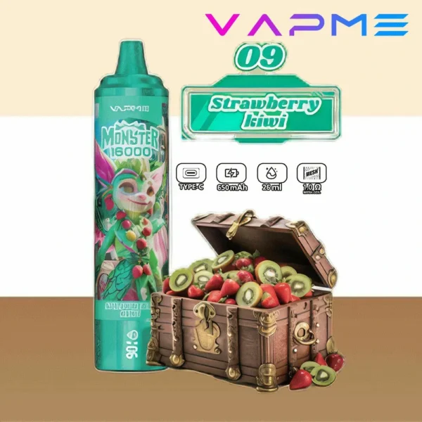 Vapme Monster 16000 Puffs 2% 5% Nikotinové dobíjecí jednorázové vapes Hromadný nákup velkoobchod – AlsoVape – 3