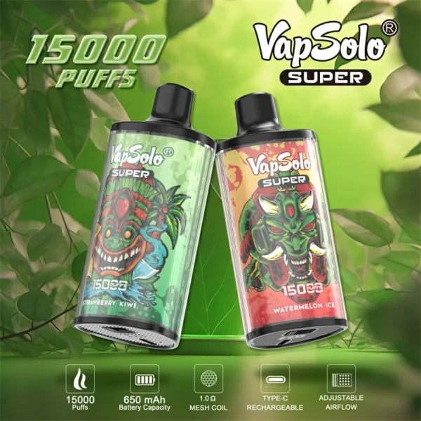 Vapsolo Super 15000 Puffs 2% 5% Bajo en nicotina a granel Compre bolígrafos desechables recargables al por mayor - AlsoVape - 1
