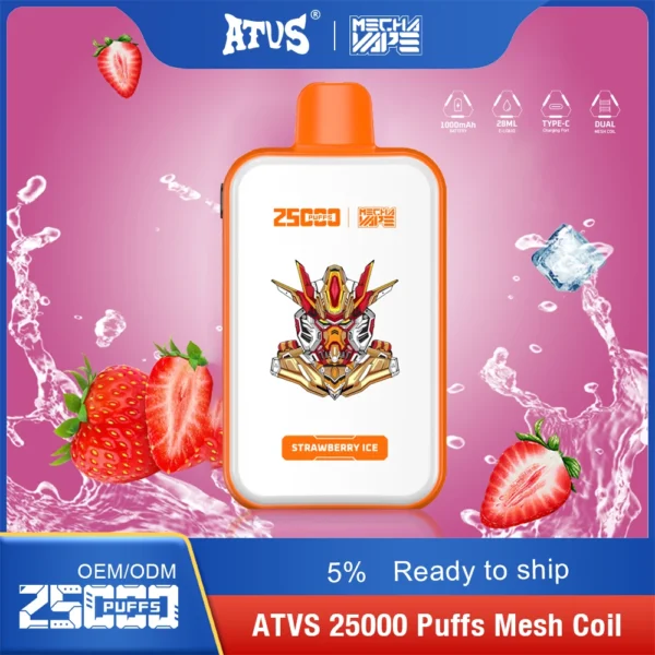 ATVS 25000 Puffs Dual Mesh 5% Stylo à vape jetable rechargeable à faible teneur en nicotine Acheter en gros - AlsoVape - 14