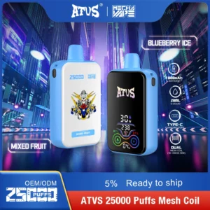 ATVS 25000 Puffs Dual Mesh 5% Stylo à vape jetable rechargeable à faible teneur en nicotine Acheter en gros - AlsoVape - 16
