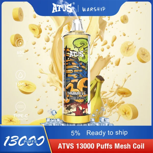 Atvs 13000 Puffs 5% Low Nicotine Rechargeable Disposable Vapes Pen Bulk Buy Wholesale - AlsoVape - 3