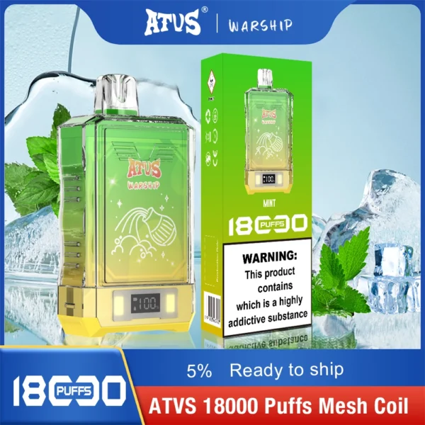 Atvs Warship 18000 Puffs 5% Låg Nikotin Uppladdningsbara Disponibla Vapes Penna Bulk Köp Partihandel - AlsoVape - 5