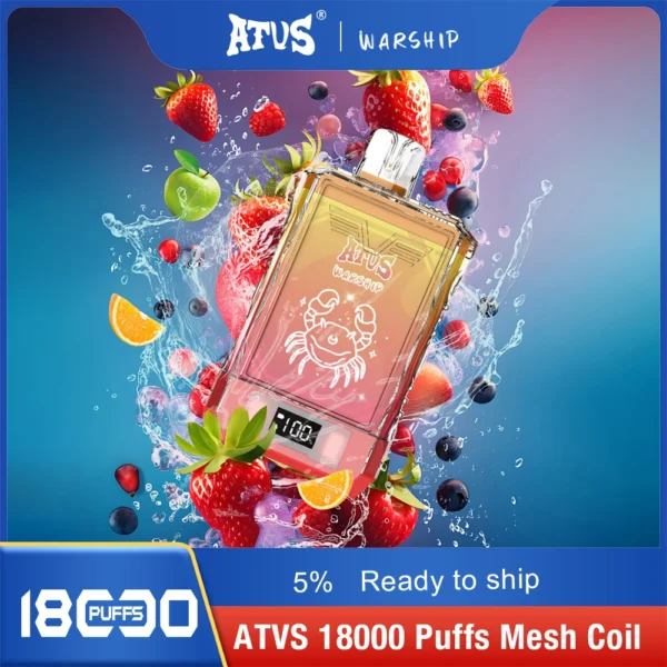Atvs Warship 18000 Puffs 5% Låg Nikotin Uppladdningsbara Disponibla Vapes Penna Bulk Köp Partihandel - AlsoVape - 4