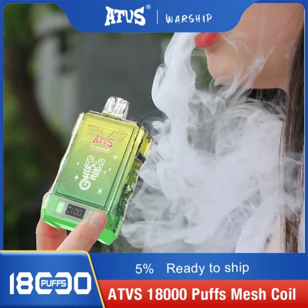 Atvs Warship 18000 Puffs 5% Låg Nikotin Uppladdningsbar Engångs Vapes Penna Bulk Köp Partihandel - AlsoVape - 3