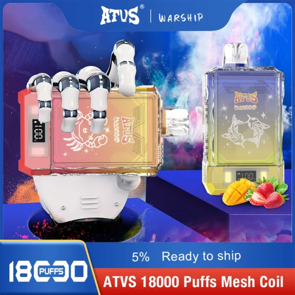 Atvs Warship 18000 Puffs 5% Låg Nikotin Uppladdningsbar Engångs Vapes Penna Bulk Köp Partihandel - AlsoVape - 10