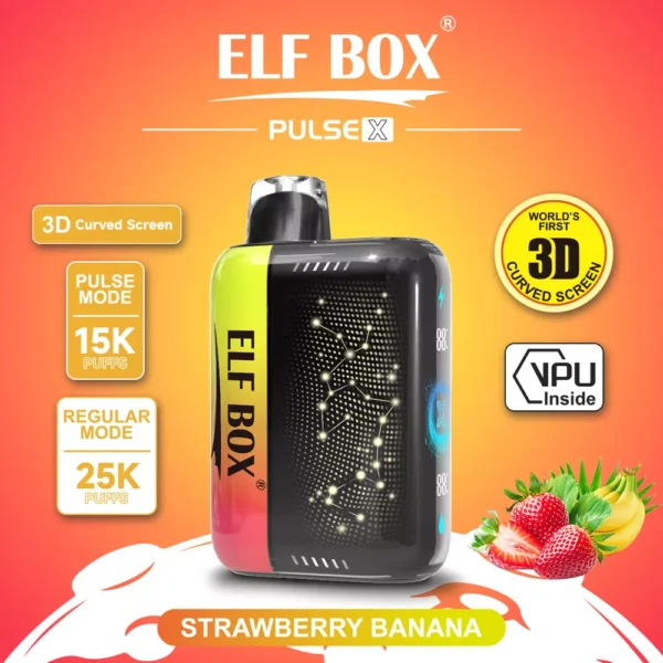 Elf Box Pulse X 25000 Puffs Dual Mesh 0% 2% 3% 5% Alacsony nikotintartalmú 3D ívelt LED képernyő Újratölthető Eldobható Vapes Pen Tömeges Vásárlás Nagyker - AlsoVape - 6