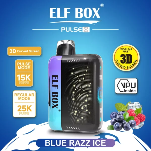 Elf Box Pulse X 25000 Puffs Dual Mesh 0% 2% 3% 5% Alacsony nikotintartalmú 3D ívelt LED képernyő Újratölthető Eldobható Vapes Pen Tömeges Vásárlás Nagyker - AlsoVape - 10