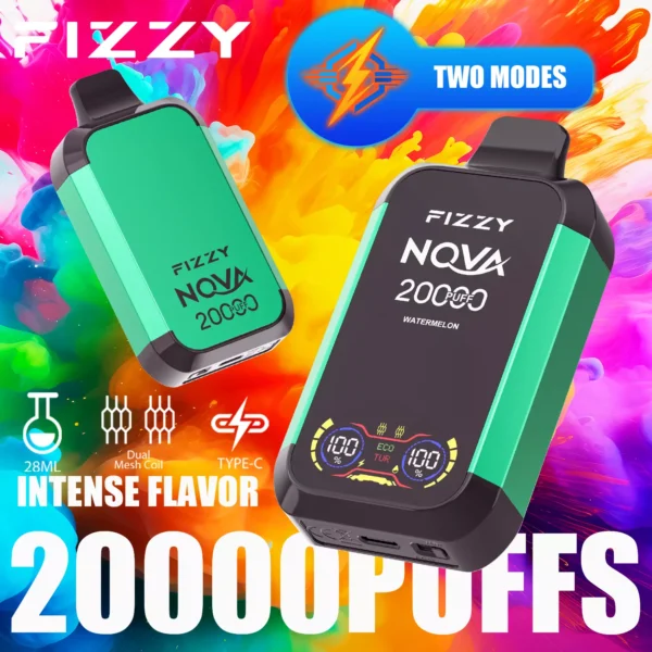 Fizzy Nova 20000 Puffs Dual Mesh 2% 5% Χαμηλής νικοτίνης επαναφορτιζόμενη μιας χρήσης στυλό Vapes Μαζική Αγορά Χονδρικής - AlsoVape - 4