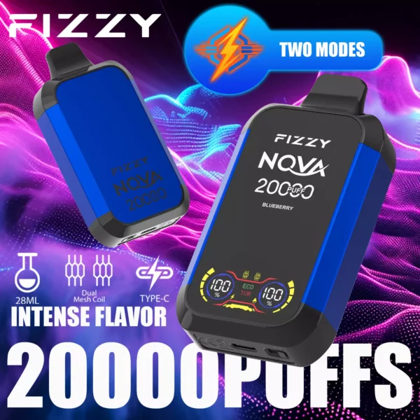 Fizzy Nova 20000 Puffs Dual Mesh 2% 5% Χαμηλής περιεκτικότητας σε νικοτίνη επαναφορτιζόμενη μίας χρήσης στυλό Vapes Μαζική Αγορά Χονδρικής - AlsoVape - 7