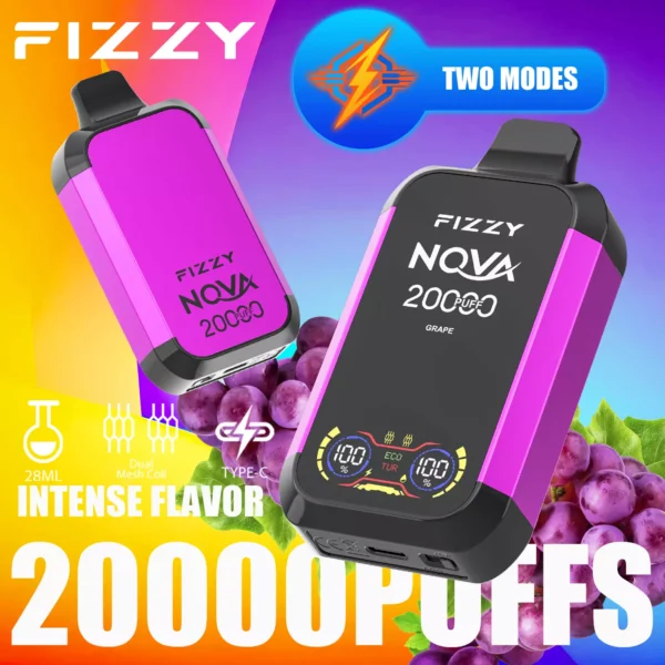 Fizzy Nova 20000 Puffs Dual Mesh 2% 5% Χαμηλής νικοτίνης επαναφορτιζόμενη μίας χρήσης στυλό Vapes Μαζική Αγορά Χονδρικής - AlsoVape - 2