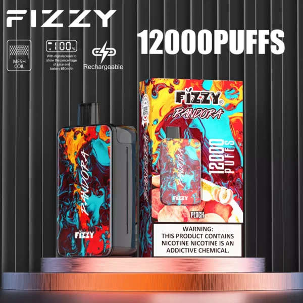 Fizzy Pandora 12000 Puffs 2% 5% Stylo à vape jetable rechargeable à faible teneur en nicotine Acheter en gros - AlsoVape - 4