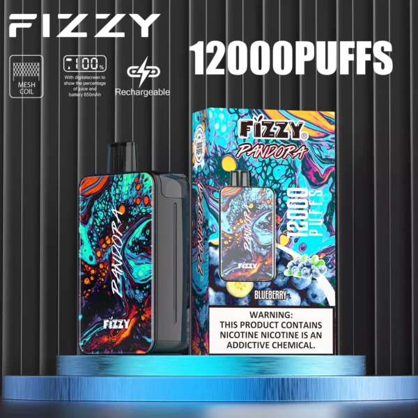 Fizzy Pandora 12000 Puffs 2% 5% Stylo à vape jetable rechargeable à faible teneur en nicotine Acheter en gros - AlsoVape - 3